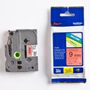 Märkband TZe421 svart/röd 9 mm Brother