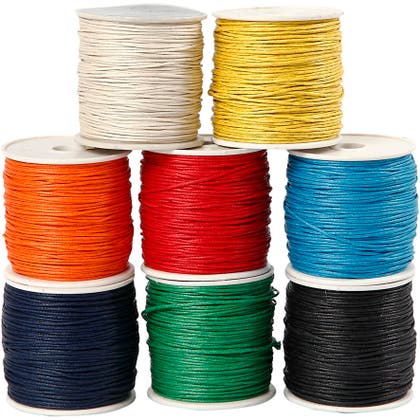 Bomullssnöre 1mm mix 8x40m