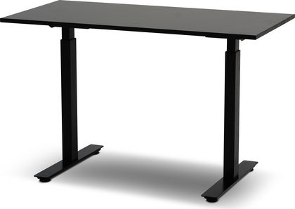 El-Skrivbord Madrid svart underrede / svart bordsskiva 1200 x 800 mm