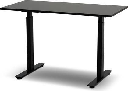 El-Skrivbord Madrid svart underrede / svart bordsskiva 1200 x 800 mm