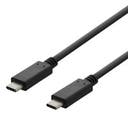 Laddkabel USB-C till USB-C 1 m svart