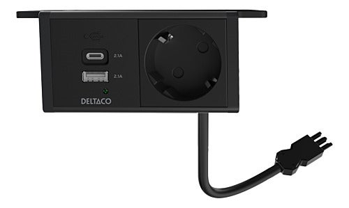 Eluttag under bord USB-A+C Deltaco