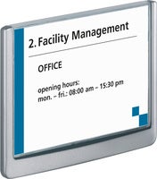 Dörr-/Väggskylt Click Sign A6 grå