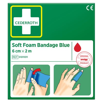 Bandage Soft Foam Bandage Blue 2 m x 60 mm