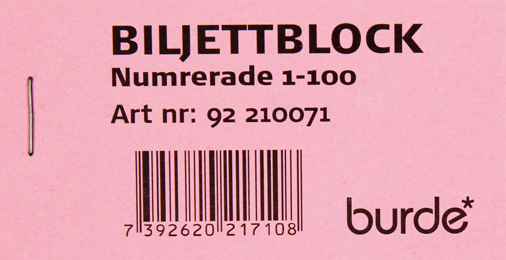 Biljettblock 1-100