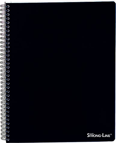 Kollegieblock PP A4 linjerat svart