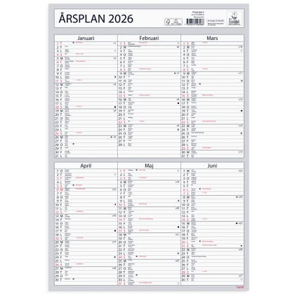 Väggkalender Årsplan 2026