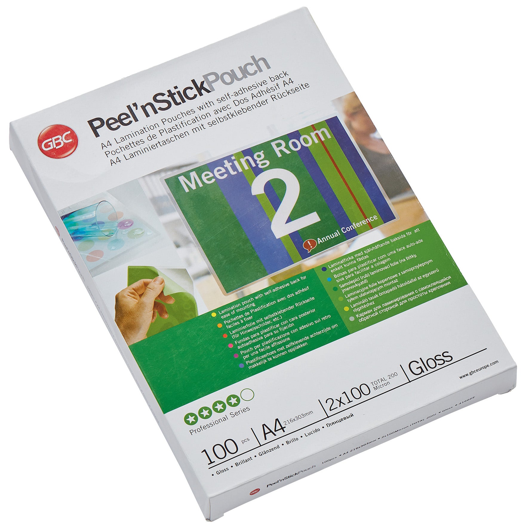 Lamineringsfickor Peel'n Stick A4 Gloss GBC