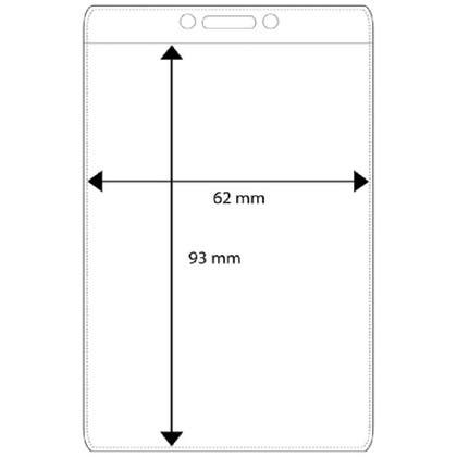 Plastficka stående 62x93 mm