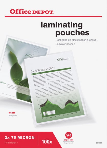 Lamineringsfickor A4 75 mikron matt 100 st/fp