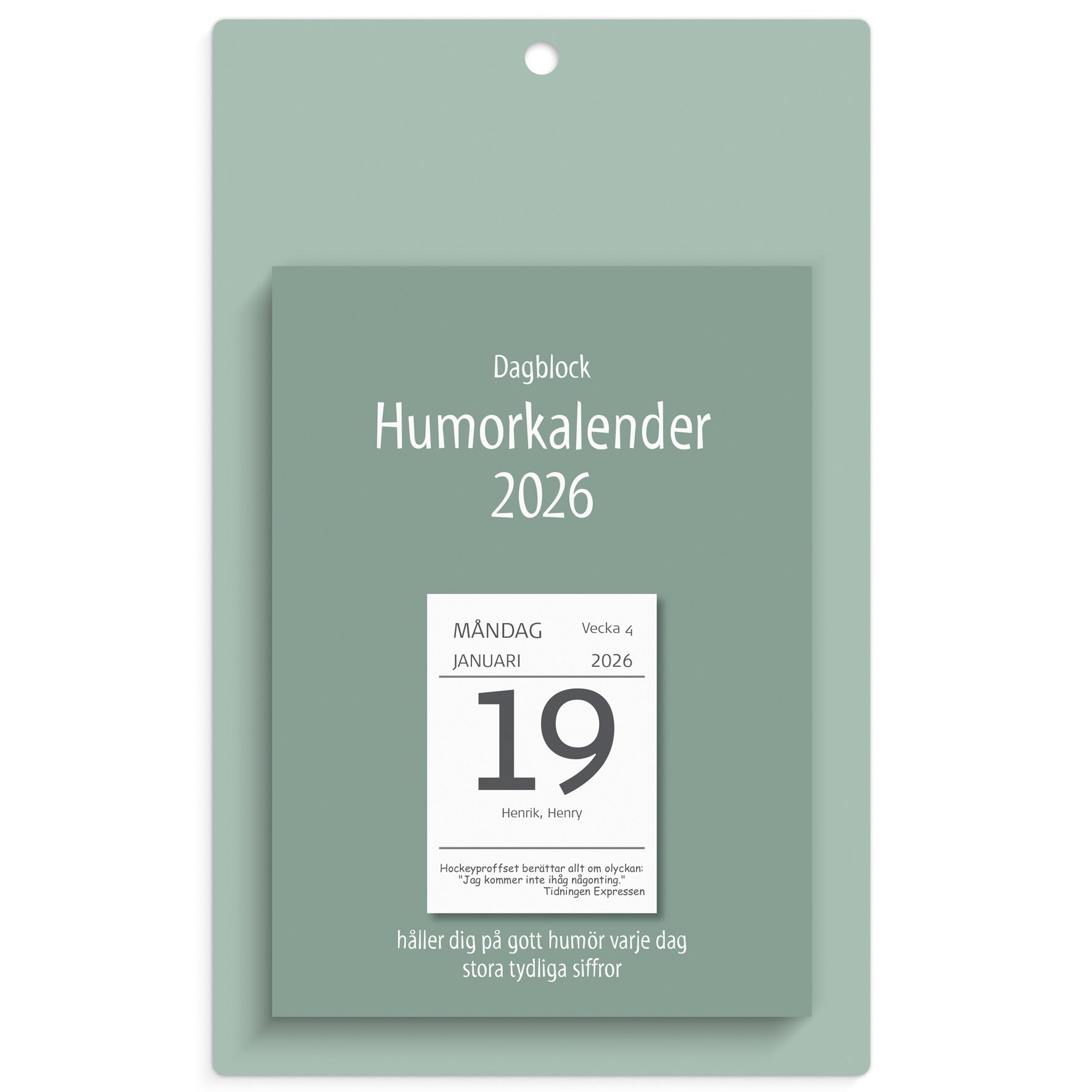 Väggplån med dagblock Humor