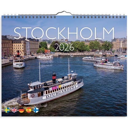 Väggkalender Stockholm 2026