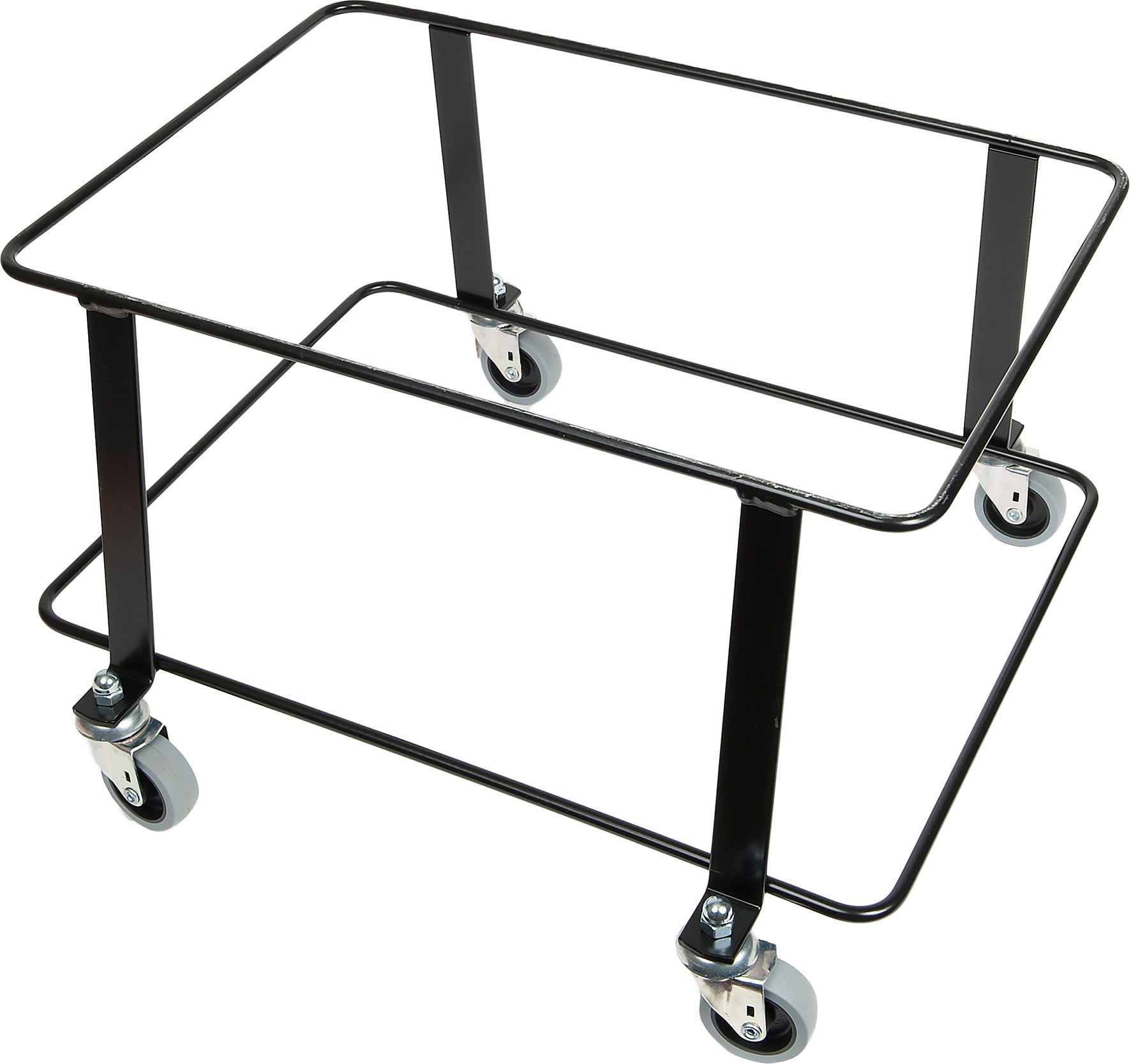 Korgtralla med hjul svart