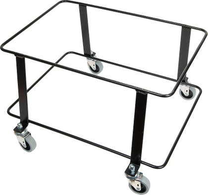 Korgtralla med hjul svart