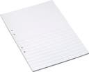 Arbetsblad A4 ½ sida linjerat 500/fp