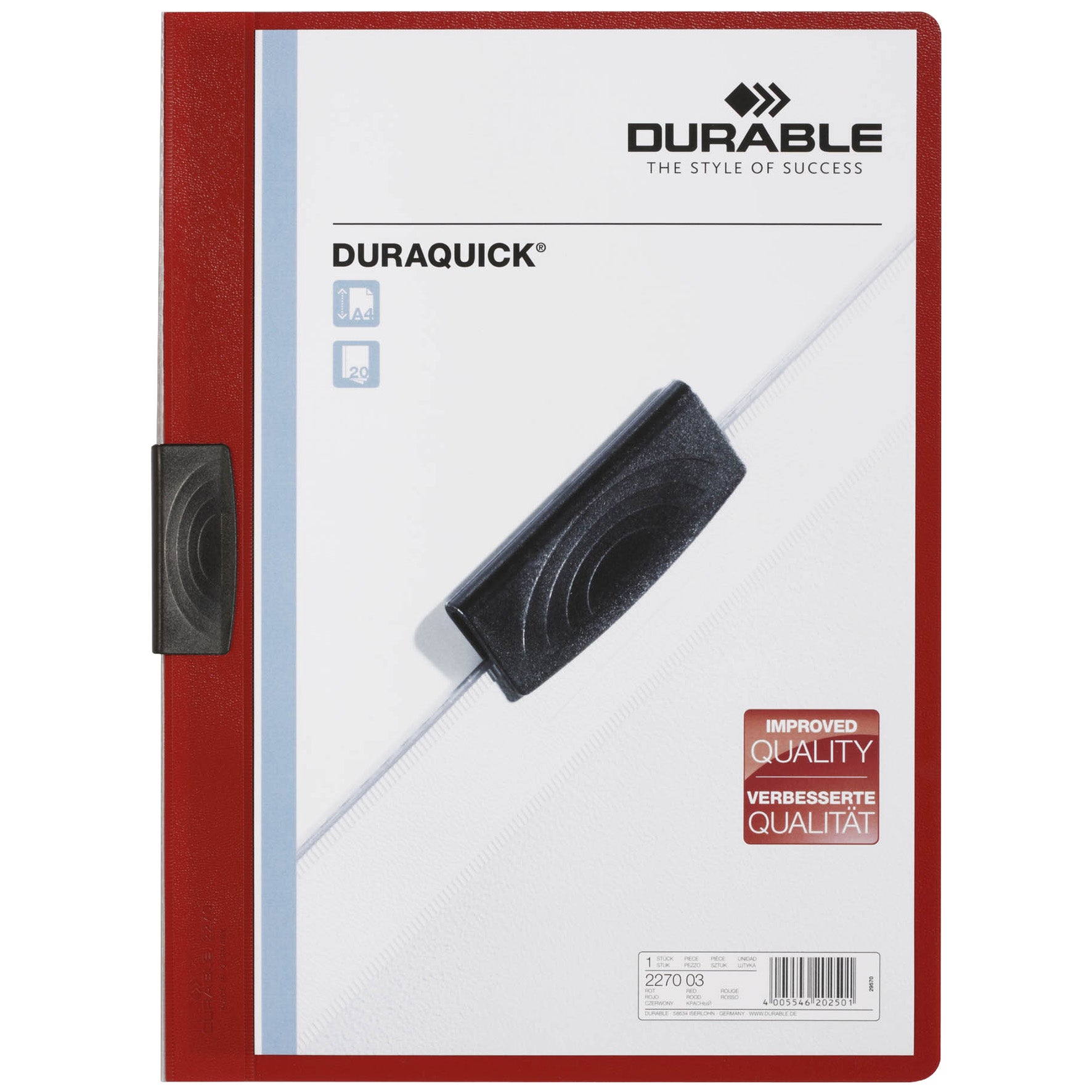 Klämmapp Duraquick A4 Durable