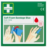 Bandage Soft Foam Bandage Blue 4,5 m x 60 mm