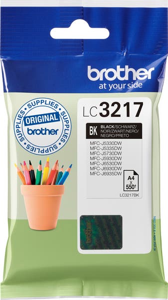Bläck Brother LC-3217BK Svart