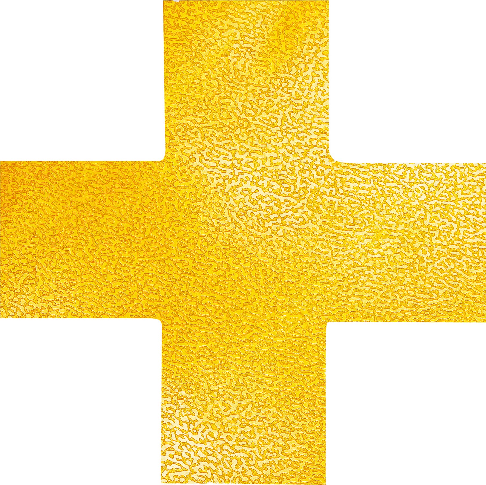 Golvmarkering  "Kryss"  gul 10 st/fp