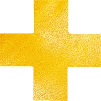 Golvmarkering "Kryss" gul 10 st/fp