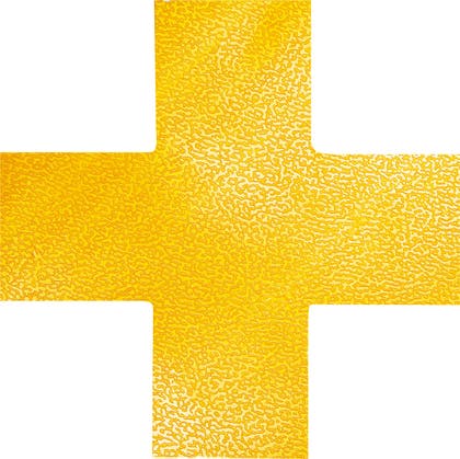 Golvmarkering "Kryss" gul 10 st/fp