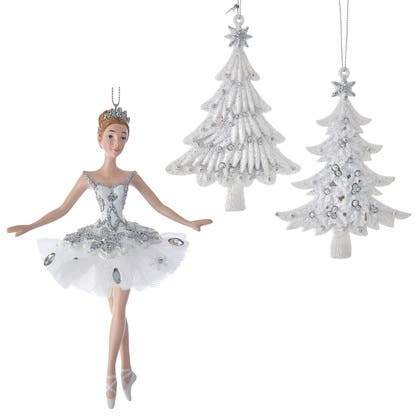 Temadekoration Vitt & Silver Kurt S. Adler