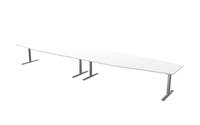 Konferensbord 560 x 120 x 80 cm vit Lanab