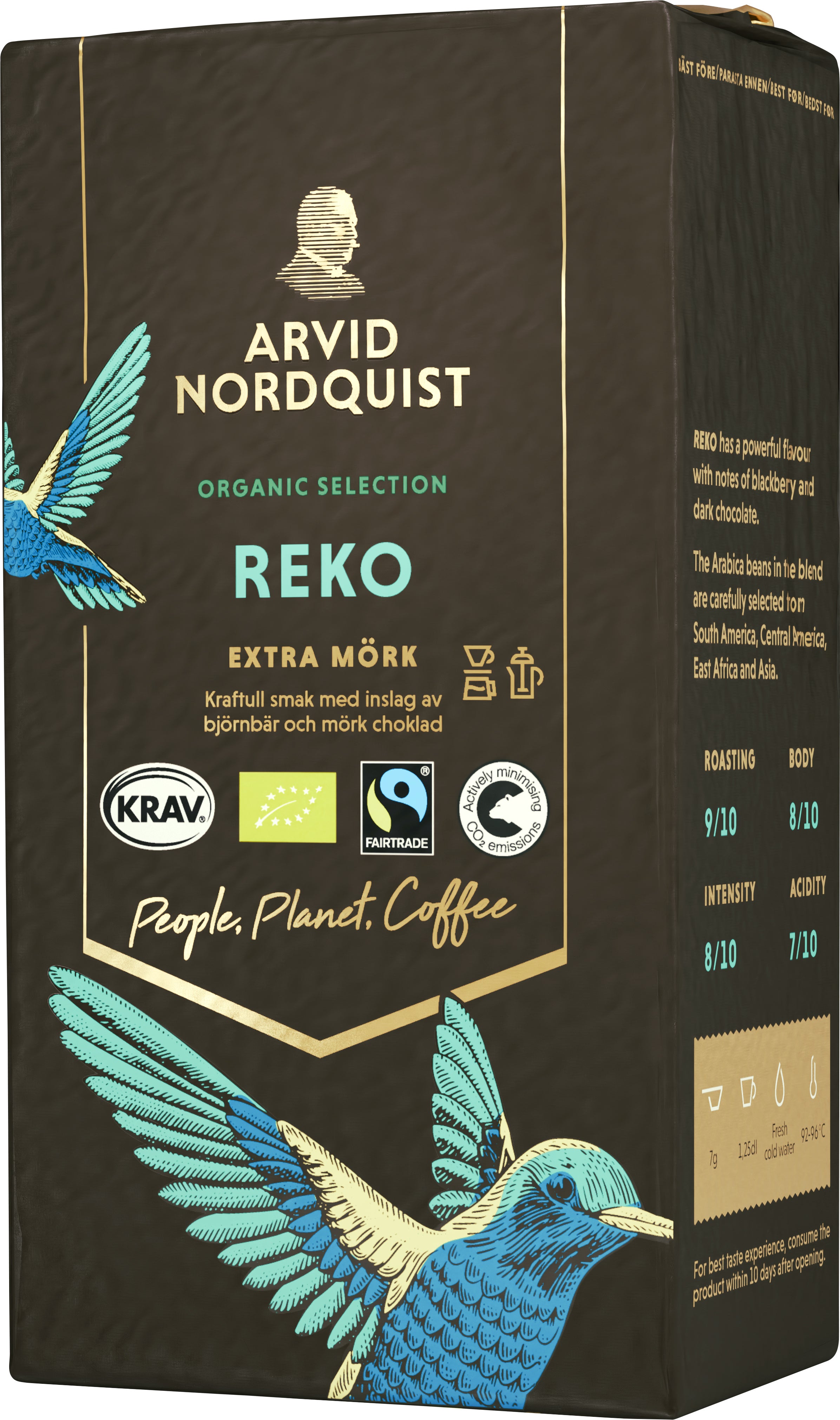 Kaffe REKO Malet Extra mörkrost 450 g Eko Arvid Nordquist