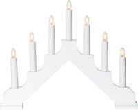 Adventsljusstake Ada 7 ljuskällor vit