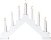 Adventsljusstake Ada 7 ljuskällor vit