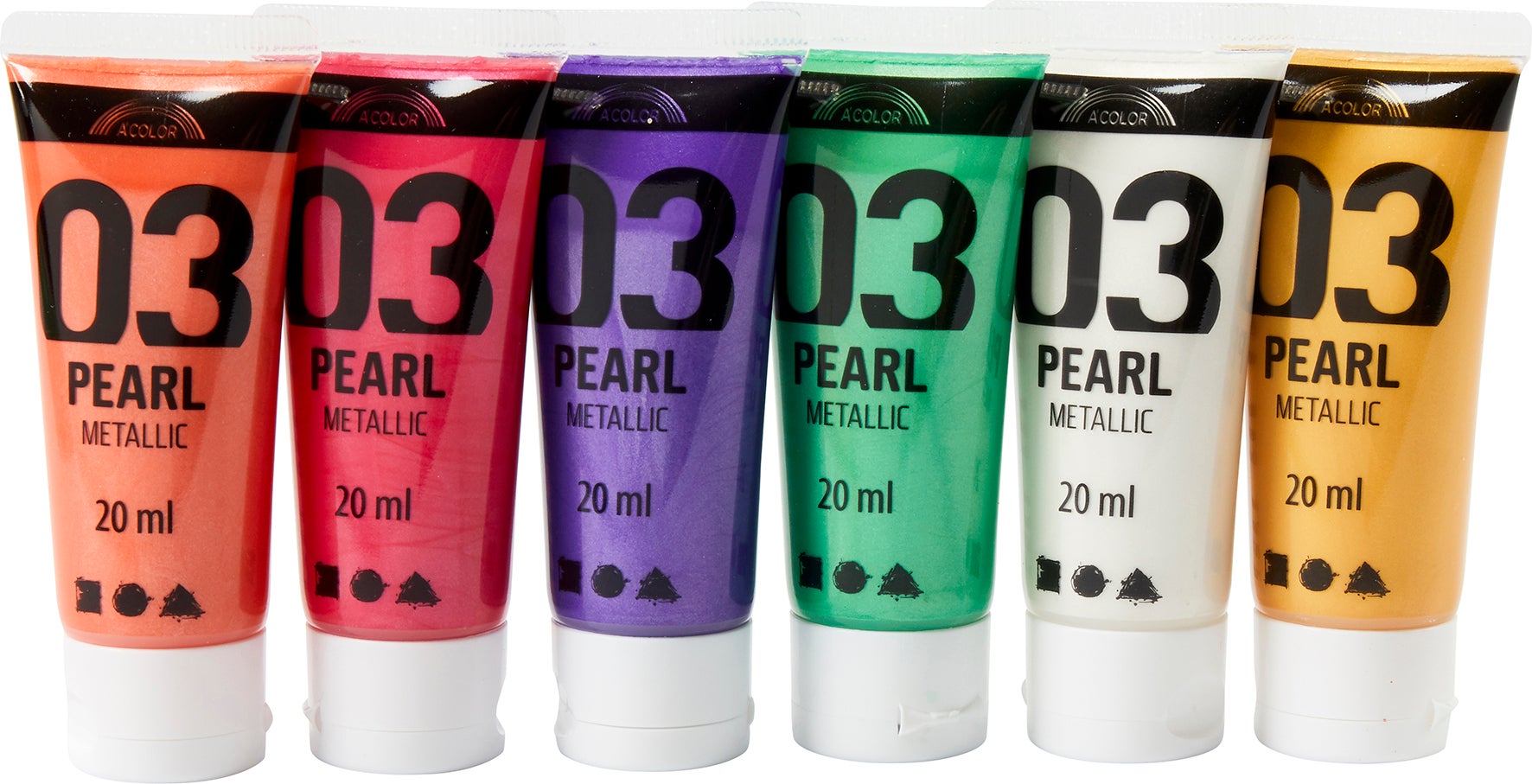 Akrylfärg metal 6 x 20 ml