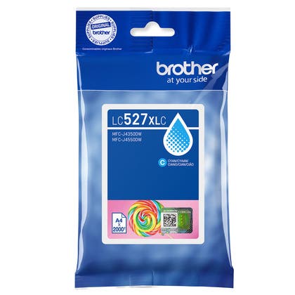 Bläckpatron Brother LC527XLC 2K Cyan