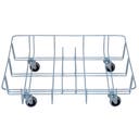 Trådvagn för sopkärl 2x60 liter zink