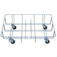 Trådvagn för sopkärl 2x60 liter zink