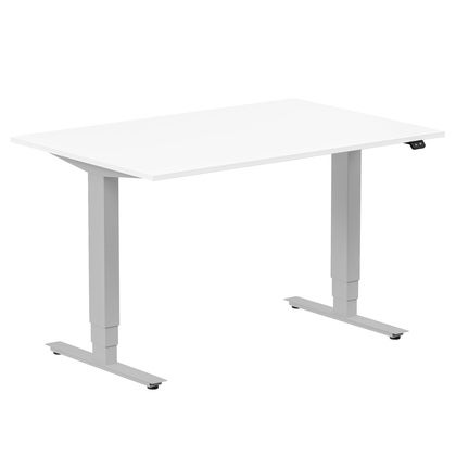 Skrivbord höj- och sänkbart Ergofunk Max 120x80 cm vit/silver