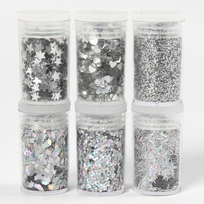 Glittermix biologiskt nedbrytbart 6x5g
