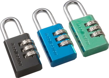 Hänglås kombination 3-pack