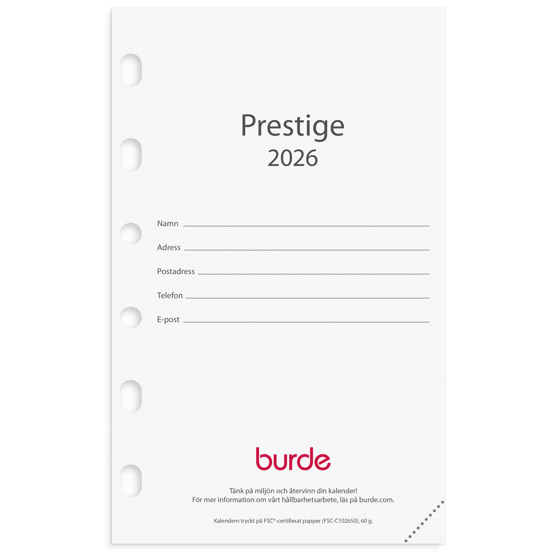 Kalender Compact Prestige 2026 kalendersats