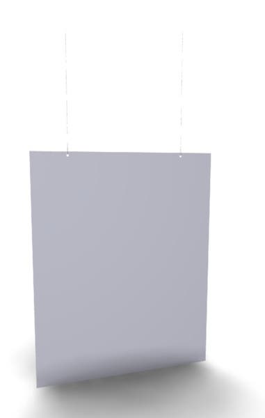 Skyddsskärm / Hostskydd med upphängningswire 800 x 1000 mm