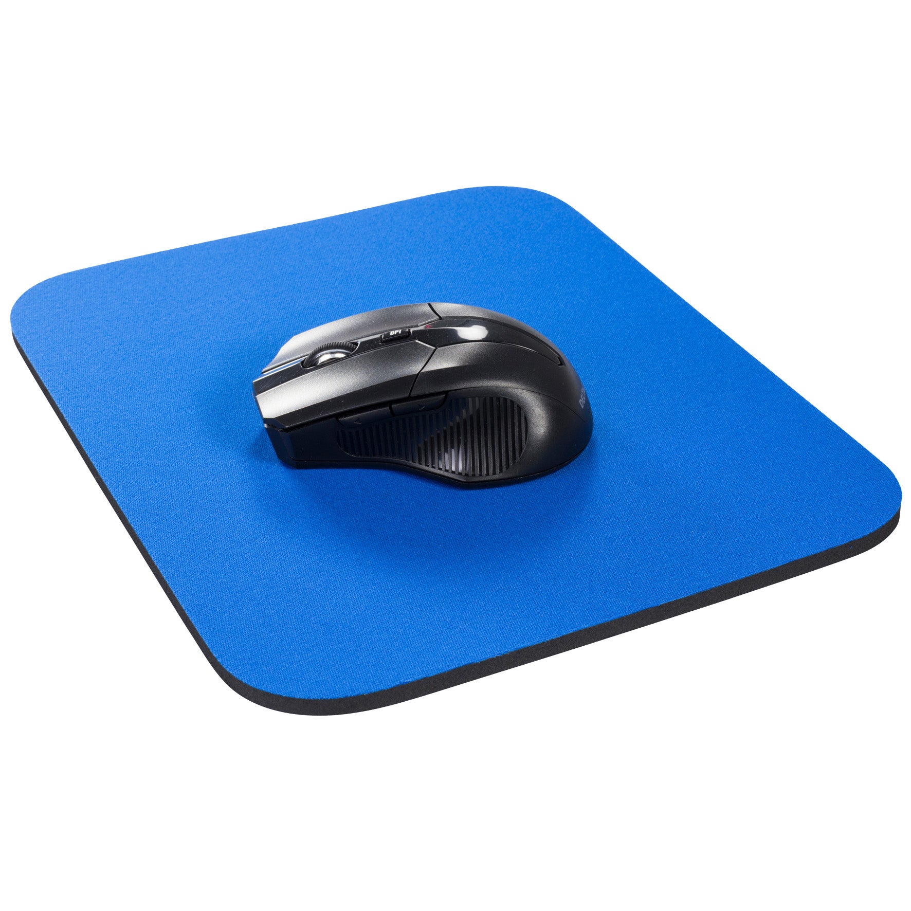 Musmatta Deltaco tygbeklädd gummi 26x22 cm Blå