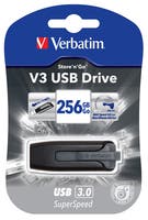 USB 3.0 Verbatim V3 256GB Svart
