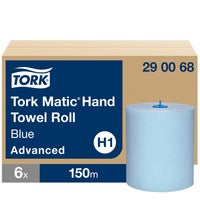 Handduk Tork Matic 150 meter H1 blå 6 st/fp