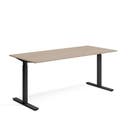 Skrivbord 1800 x 800 mm Vit ask/Svart