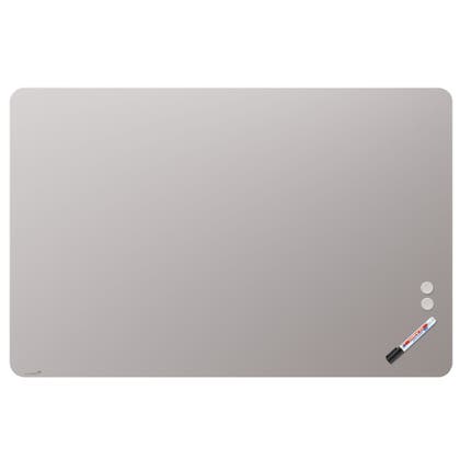 Glastavla matt rundade hörn 100x150 cm warm grey