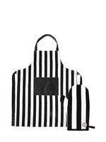 Förkläde & grillhandske Aron Svart/Beige