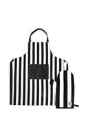 Förkläde & grillhandske Aron Svart/Beige