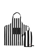 Förkläde & grillhandske Aron Svart/Beige