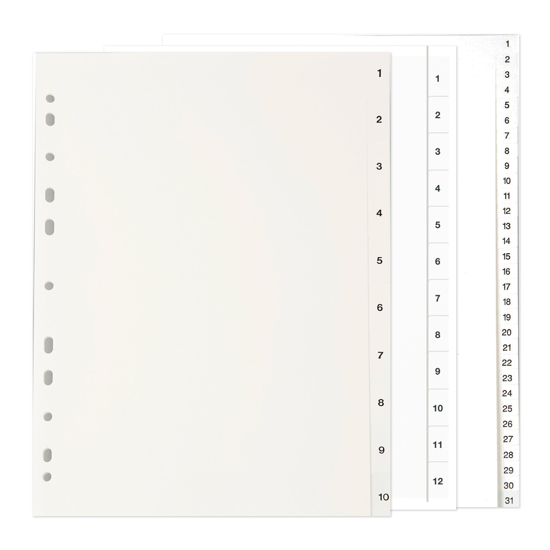 Register vit plast utan rubrikblad A4