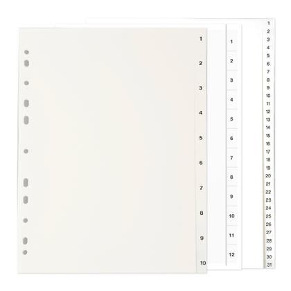 Register vit plast utan rubrikblad A4