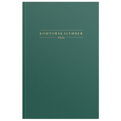 Kontorskalender 2026 grön